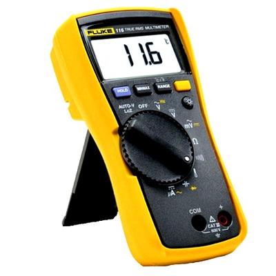 Fluke 116 Handheld Digital Multimeter, True RMS, 600?A ac Max, 600?A dc Max, 600V ac Max - RS Calibrated